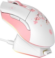 DAREU Gaming Mouse Sakura Color Wireless with Charging Dock Wireless 2.4G F/S picture
