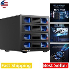 Aluminum 4-Bay HDD SSD Enclosure RAID 0/1/5/10 USB 3.0 eSATA 80TB picture