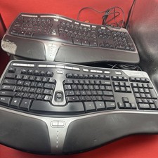 Lot Of 9 Microsoft Natural Ergonomic Keyboard 4000 V1.0 Black Wired USB KU-0462 picture