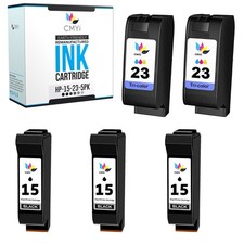 5PK Compatible CMYi HP 15 23 Printer Cartridges Combo Pack for DeskJet 812 812C picture
