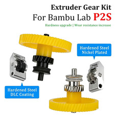 For Bambu Lab P2S Extruder Gear Nickel Plated DLC Coating Hardened Steel Gear picture