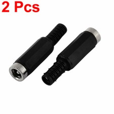 2pcs 5.5mm x 2.1mm Solder Type Female DC Power Inline Socket Jack Connector picture