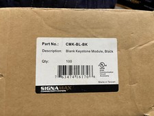 1/2 Box Signamax CMK-BL-BK, Blank Keystone Module Black 5 Packs Of 10, 50 Total picture