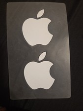 Apple Logo Sticker Decal, White - Genuine OEM - Includes 2 Stickers picture
