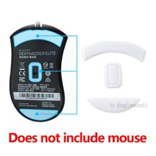 2 Sets White Rounded Curved Mouse Feet Skates for Razer Deathadder Elite mouse picture