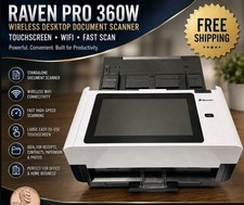 Raven Pro 360W Wireless Desktop Document Scanner Touchscreen WiFi Fast Scan picture