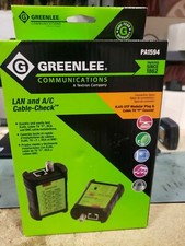 LAN Cable Check UTP modular plug RJ-45, and  F-TYPE coax cable tv Greenlee picture