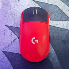logitech G series super light X color red usb wireless connection. picture
