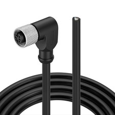 DRRI M12 4-Pin A-Code Right Angle Female to Open End Shielded Sensor Cable 2M picture