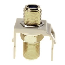 ON-Q LEGRAND 364297-03 ANYPORT MODULAR F CONNECTOR CABLE JACK IVORY (10 PACK) picture