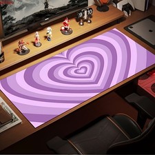 2D Flat Style Mouse Pad, Purple-Pink Gradient Heart Pattern, Durable Super Ant picture