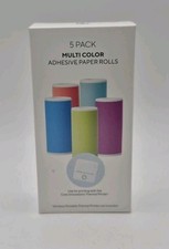 Core Innovations 5 Pack Multi Color Adhesive Thermal Paper Rolls picture