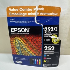 Genuine Epson Ink Cartridge 4 pack 252XL Black 252 Cyan Magenta Yellow picture