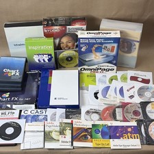 Vintage Computer Software CD Mixed Lot Adobe, Microsoft, Graphics, Network, Data picture