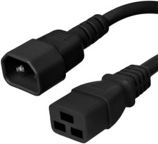 10 PACK LOT 10ft IEC C14 - C19 Black Power Cord 14AWG 15A/1875W 100-250V 3M picture