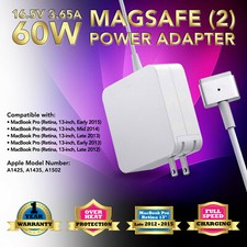 60W Power Supply AC Adapter Charger For Apple MacBook Pro Retina 13