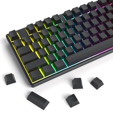 Blank Thick PBT Cherry Profile Minimalist Grey Black Keycaps 129 Key 7U picture