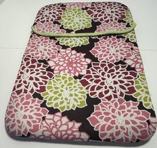 Macbeth Collection Laptop Sleeve Computer Bag reversible floral zebra 15” X 11” picture