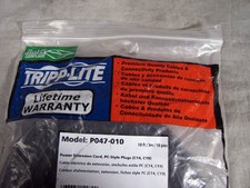 Tripp-Lite P047-010 10' Power Extension Cord PC Style Plugs C14 C19 NEW picture