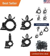 40 Pcs  Auto Wire Loom Routing Clips Set - 4 Sizes | Easy Installation picture