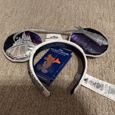 Disney Parks Mickey Mouse The Main Attraction Space Mountain Ear Headband 1/12 picture