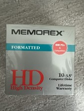 10-Pack SEALED Memorex HD High Density 2-Sided IBM Formatted 3.5