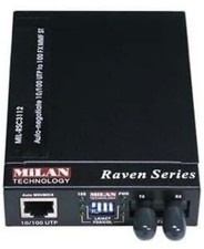 Milan Technology Raven Converter UTP To FIBER ST MMF MIL-RC3112US With ACAdapter picture