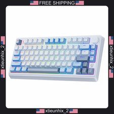 Mechanical Keyboard with Knob, Bluetooth & RGB, 75% Compact, Blue Switches picture