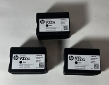 Lot 3 Genuine HP 932XL High Yield Ink Cartridge Black Not Working Exp 2016/09 picture