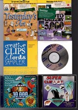 6 CD Rom Programs CLIP ART & PHOTO GALLERIES all work in Windows 11 picture
