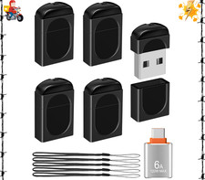 EASTBULL 4GB Small Flash Drives 5 Pack USB2.0 Mini USB Drive with a USB-C Adapt picture