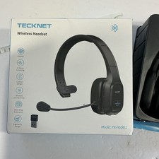 TECKNET TK-HS001 Wireless Bluetooth USB-C Headband Headset, Boom Mic, Black picture