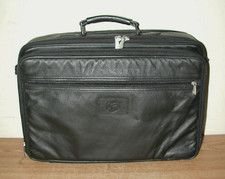 CASE-TEK COMPUTER LAPTOP BLACK LEATHER SHOULDER CARRY BAG BRIEFCASE picture