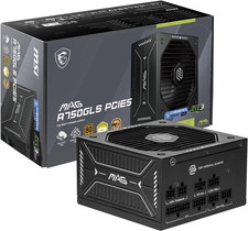 MSI MAG A750GLS PCIE5, Fully Modular Compact Gaming 750W Power Supply, 80+ Gold, picture