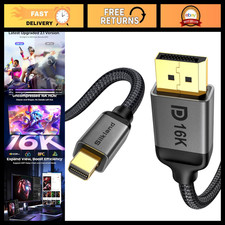 16K Mini DisplayPort to DisplayPort 2.1 Cable, 6.6FT, 60Hz, High-Speed Video Cab picture