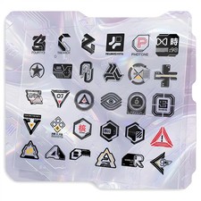 ASKINAMI Chrono_Chrome Cyberpunk Black Sticker Pack 30pcs (Black) picture