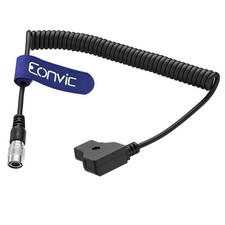 Hirose 4Pin Male To DTap Fits Zoom F8 Sound Devices 633/644/688 Coiled Cable picture