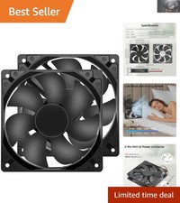Compact & Powerful 1600RPM 120mm Cooling Fans - Versatile 2-Pack for Electronics picture