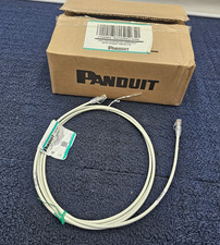 (QTY 10) PANDUIT UTP28SP7 WHITE CAT6 PATCH CABLE 7FT UTP 28AWG Stranded picture