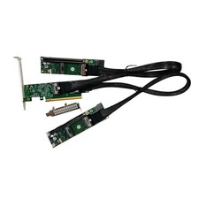 PCI-e 4.0 X16 to SFF-TA-1016 X8 MCIO Bifurcation Adapter Riser Card 75CM cable picture