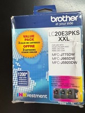 Brother LC20E3PKS XXL Super High Yield Color Ink Pack 3607/OB picture