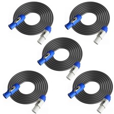 Powercon Power Cable 12AWG Extension Cord, 6FT, Male-to-Female, 5 Pack picture