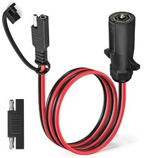 2Ft 7 Way Trailer Plug to 2 Pin SAE Power Supply,7 Pin RV Trailer Plug 2Ft/0.6m picture