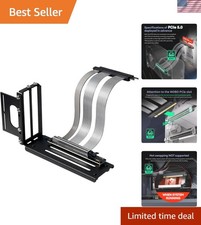 PCIE 5.0 Riser Cable with 3 Slots Vertical GPU Mount Bracket Kit, Gen 5 GPU G... picture
