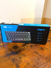 MageGee TS91 Wired USB Membrane Illuminated Keyboard, Black/White English QWERTY picture