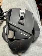 Cyborg R.A.T. 7 43708 Black Silver Wired Gaming Mouse. Working Good.  picture