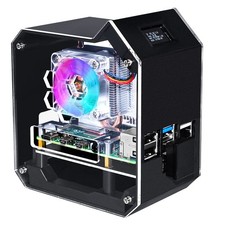 GeeekPi Mini Tower NAS Kit for Raspberry Pi, Pi ICE Cooler with Black picture