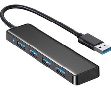 4 Port USB Hub 1 in 4 Out Splitter Extender 1FT Black picture