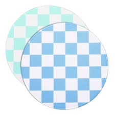 2Pcs Checkered Mouse Pad Plaid Grid 8.7