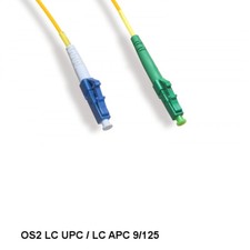 Kentek 1m LC UPC/ LC APC OS2 9 /125 Simplex Single-Mode Fiber Patch Cord picture